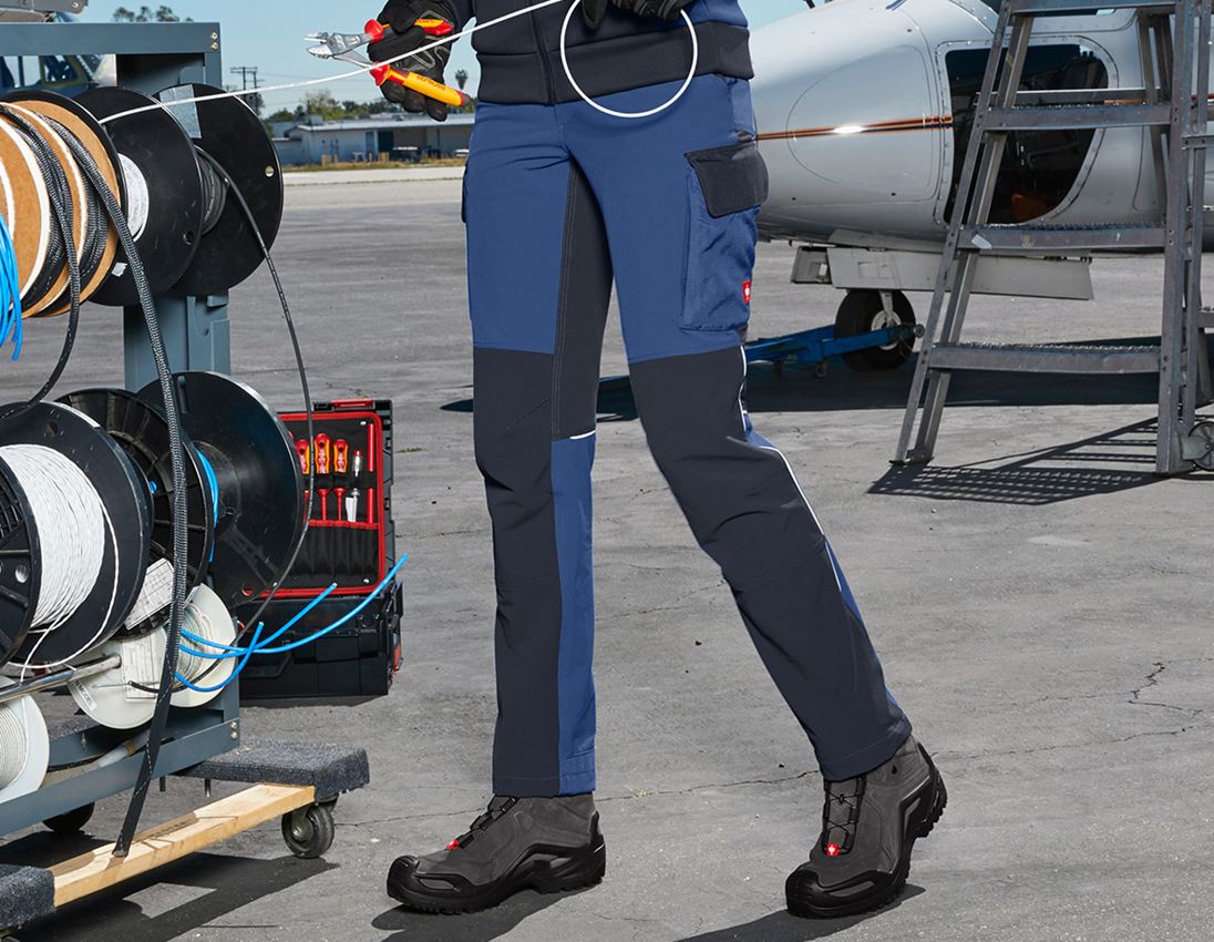 Pracovné nohavice: Funkčné cargo nohavice e.s.dynashield, dámske + kobaltová/pacifická