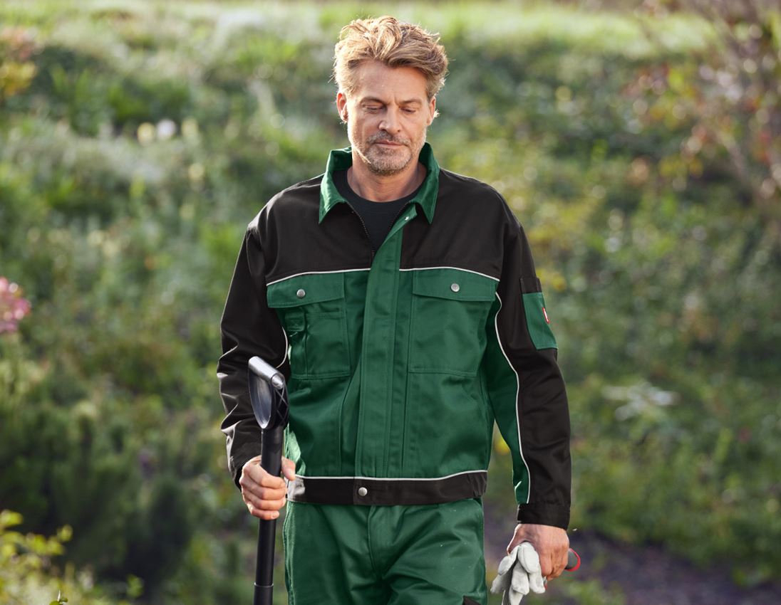 Pracovné bundy: Pracovná bunda e.s.image + zelená/čierna
