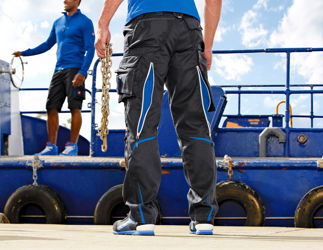 Pracovné nohavice: Nohavice do pása e.s.motion 2020 + grafitová/enciánová modrá 1