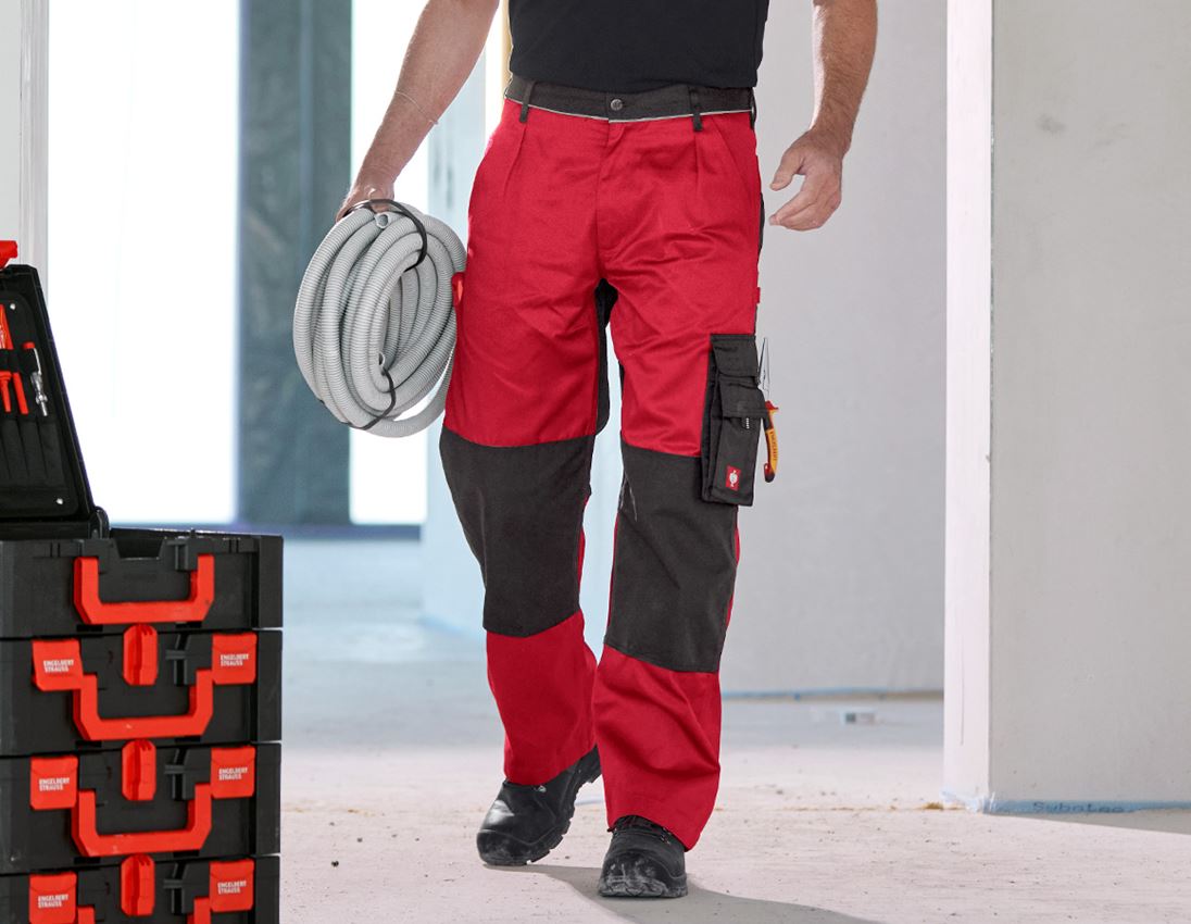 Pracovné nohavice: Nohavice do pása e.s.image + červená/čierna 7