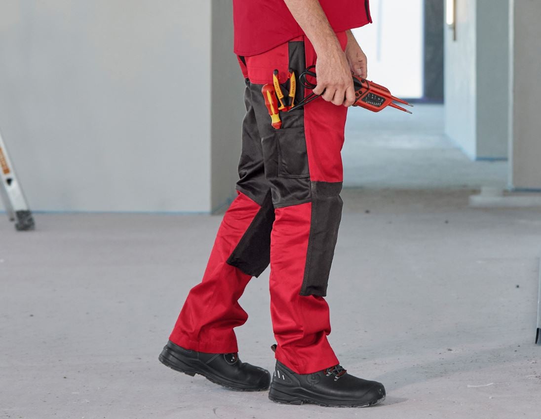 Pracovné nohavice: Nohavice do pása e.s.image + červená/čierna 1