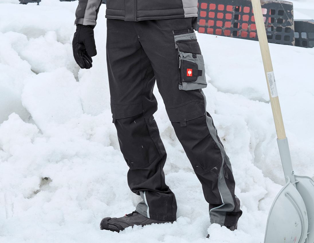 Pracovné nohavice: Zimné nohavice do pása e.s.motion + grafitová/cementová