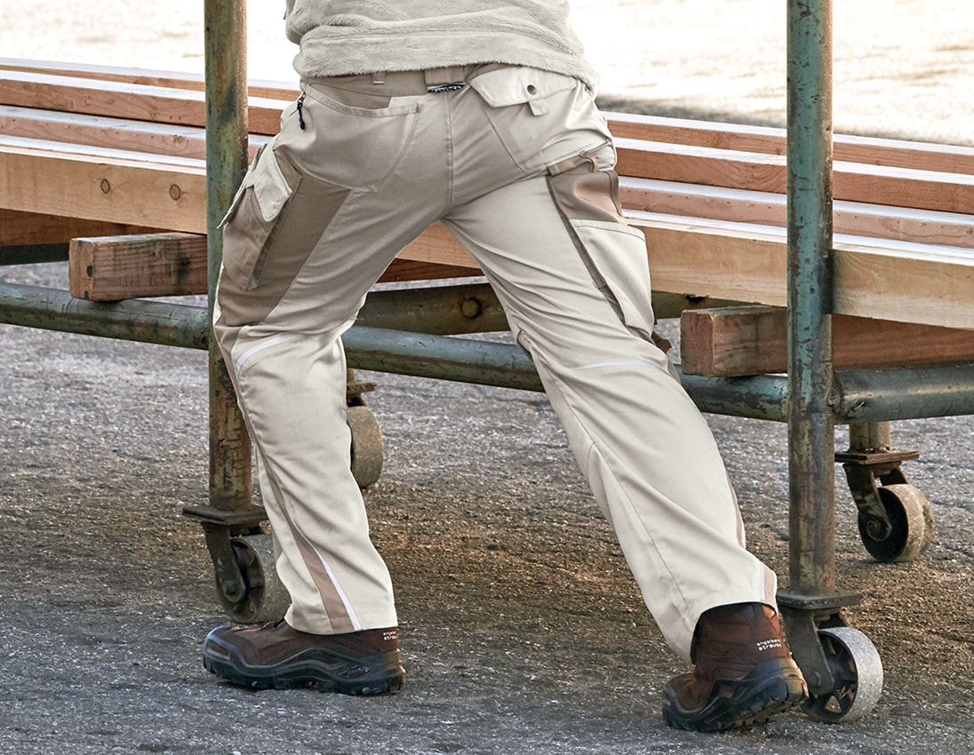 Pracovné nohavice: Nohavice do pása e.s.motion + sádrová/hlinená 1
