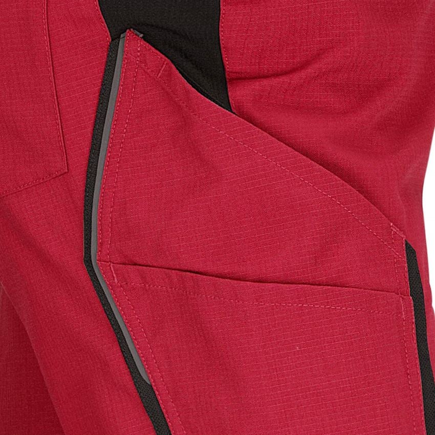 Pracovné nohavice: Nohavice do pása e.s.vision, pánske + červená/čierna 2
