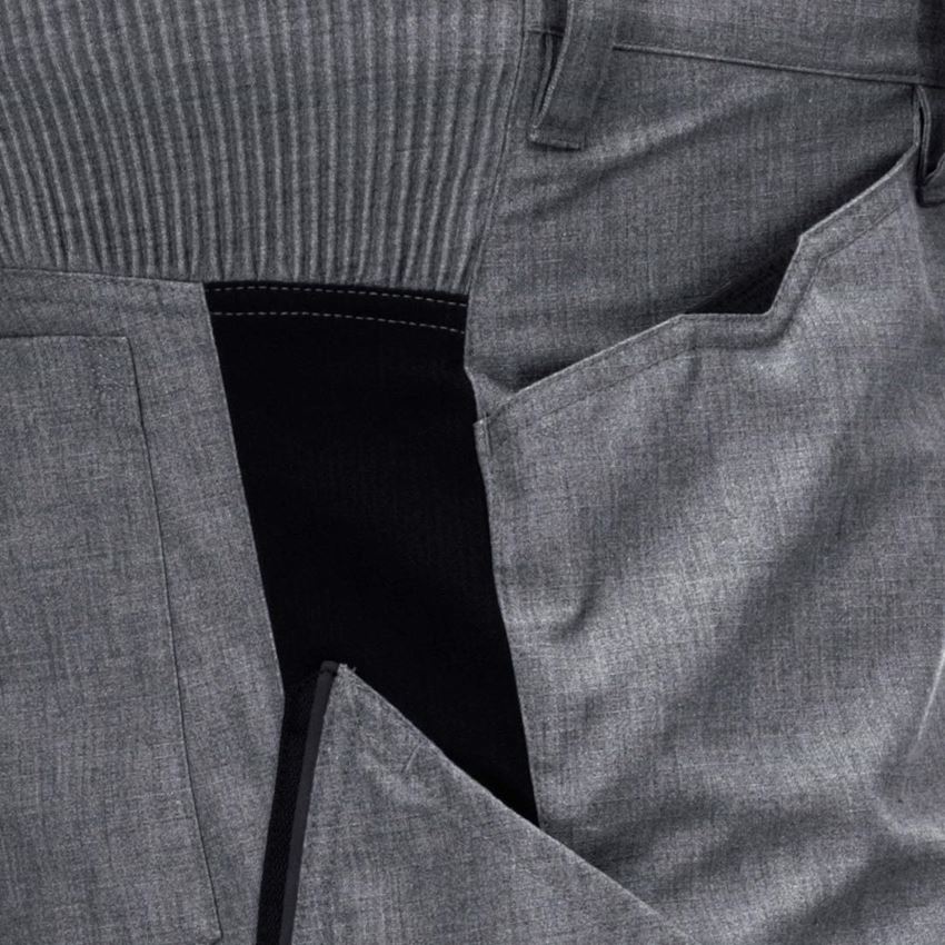 Pracovné nohavice: Nohavice do pása e.s.vision, pánske + cementová melanž/čierna 2
