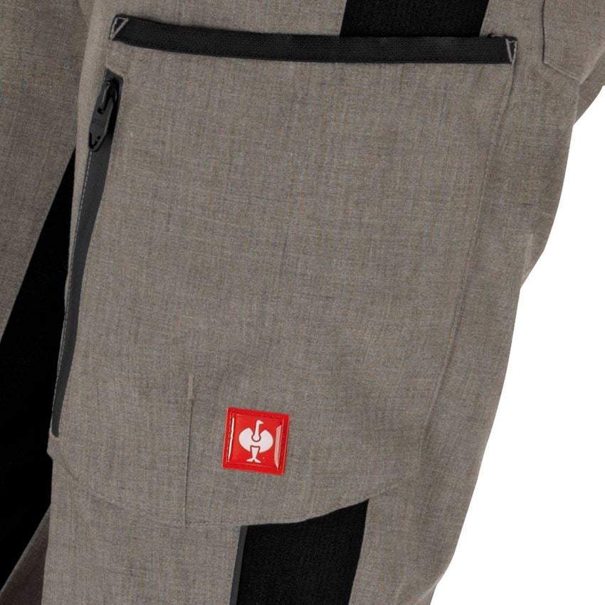 Pracovné nohavice: Dámske nohavice e.s.vision + kamenná melanž/čierna 2