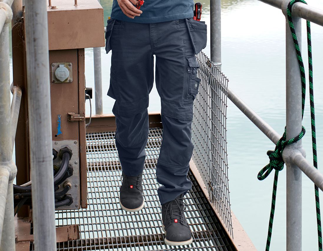 Pracovné nohavice: Nohavice do pása e.s.motion ten tool-pouch + bridlicová modrá