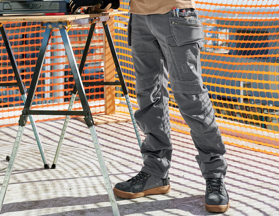 Pracovné nohavice: Puzdrové nohavice do pása e.s.vintage + cínová