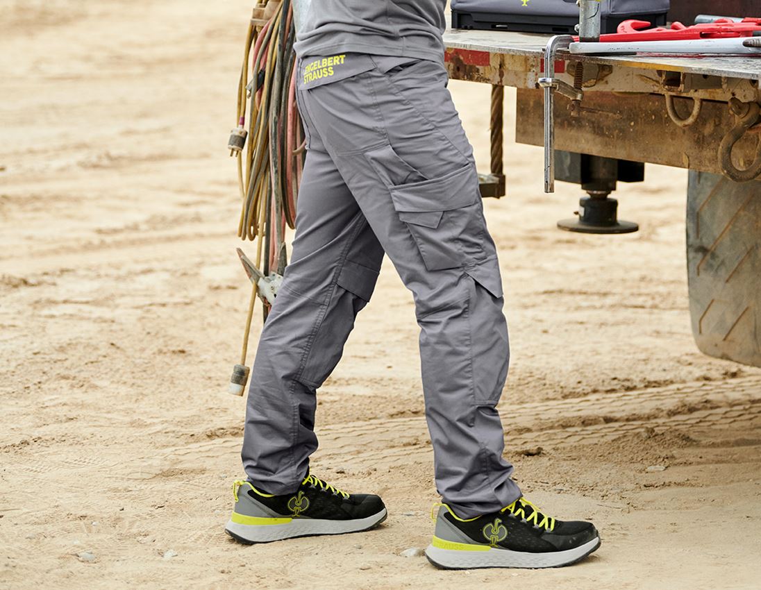 Pracovné nohavice: Nohavice do pása e.s.trail + čadičovo sivá/acidová žltá 1