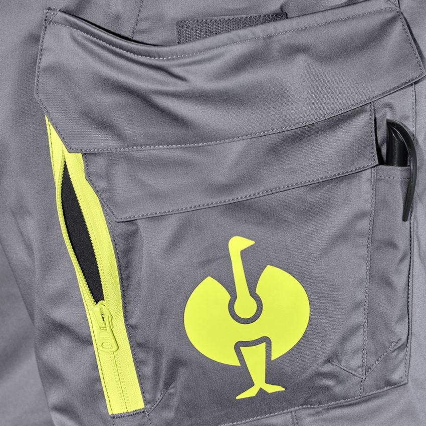 Pracovné nohavice: Nohavice do pása e.s.trail + čadičovo sivá/acidová žltá 2