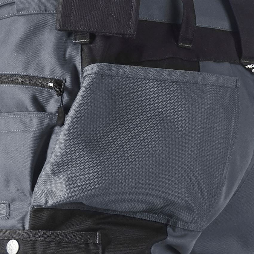 Pracovné nohavice: Nohavice s náprsenkou e.s.motion zima + sivá/čierna 2