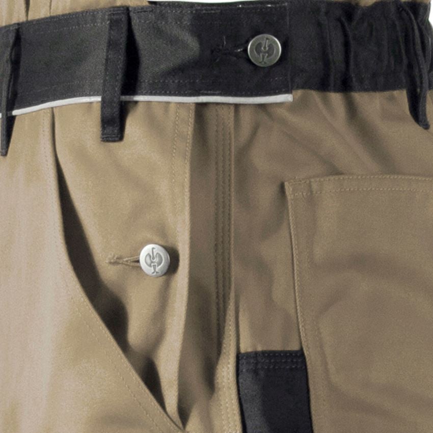 Pracovné nohavice: Nohavice s náprsenkou e.s.image + kaki/čierna 2