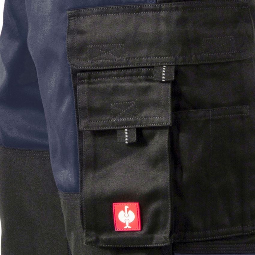 Pracovné nohavice: Nohavice s náprsenkou e.s.image + tmavomodrá/čierna 2