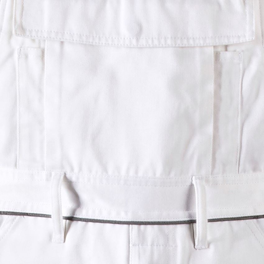 Pracovné nohavice: Nohavice s náprsenkou e.s.classic + biela 2