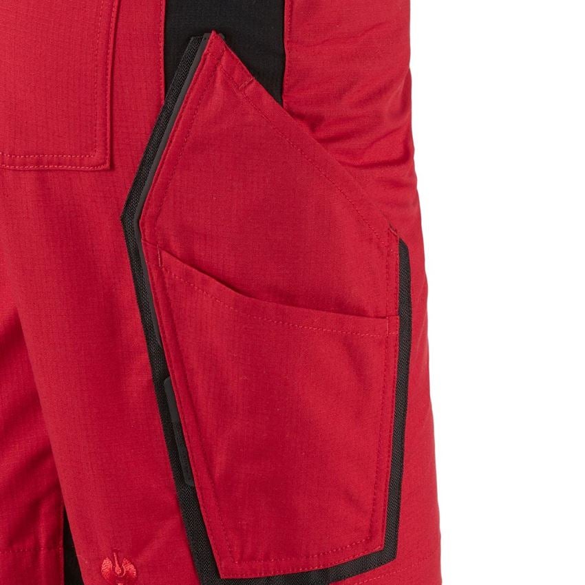 Pracovné nohavice: Šortky e.s.vision, dámske + červená/čierna 2