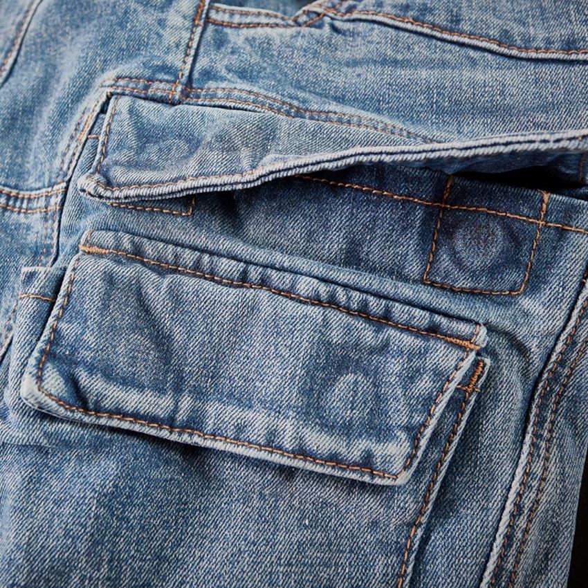 Pracovné nohavice: e.s. cargo pracovné džínsové šortky POWERdenim + stonewashed 2