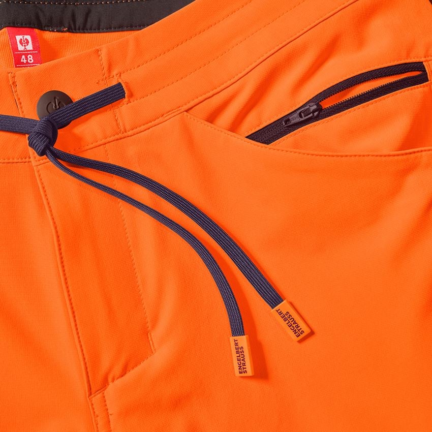 Pracovné nohavice: Reflexné funkčné šortky e.s.ambition + výstražná oranžová/tmavomodrá 2