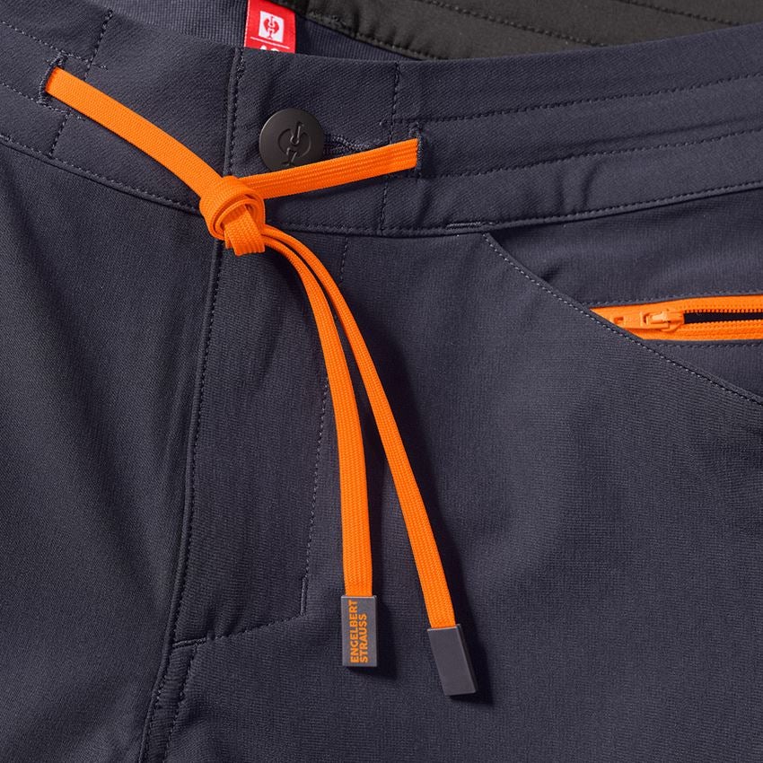 Pracovné nohavice: Reflexné funkčné šortky e.s.ambition + tmavomodrá/výstražná oranžová 2