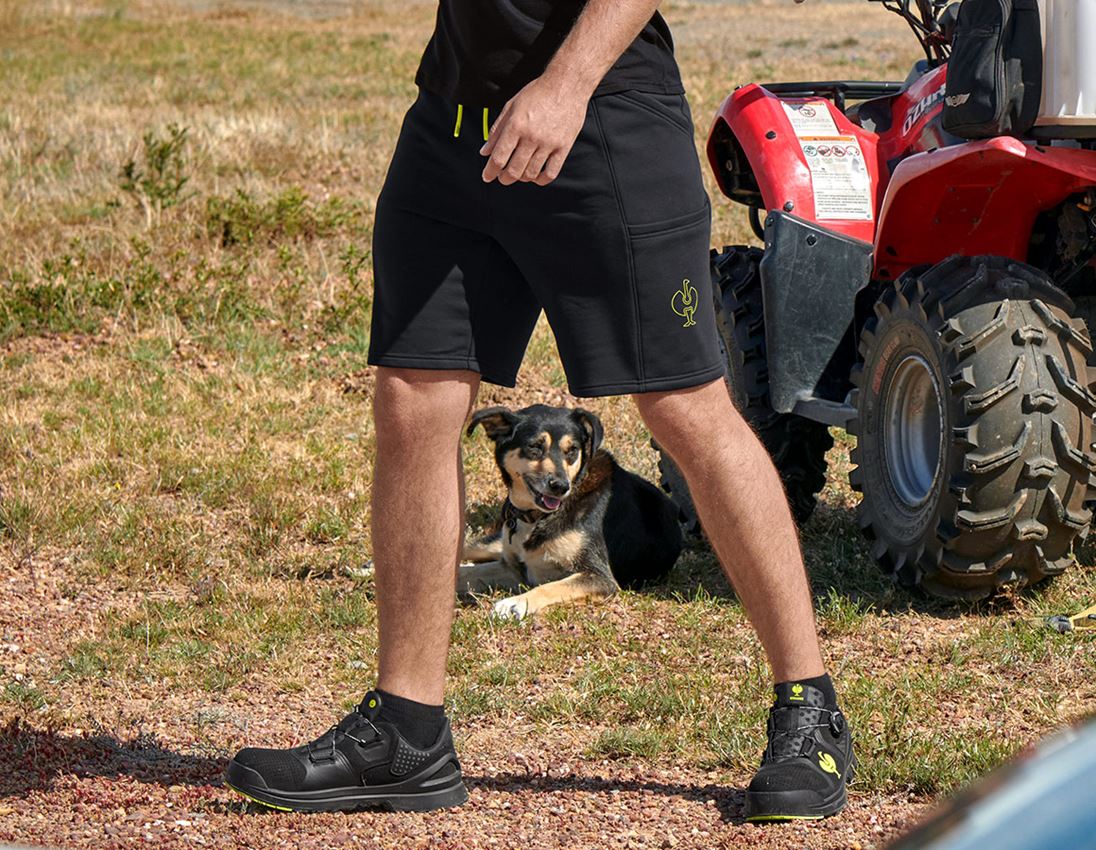 Pracovné nohavice: Teplákové šortky light e.s.trail + čierna/acidová žltá