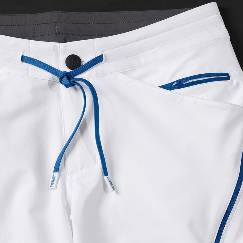 Pracovné nohavice: Šortky e.s.ambition + biela/enciánová modrá 2