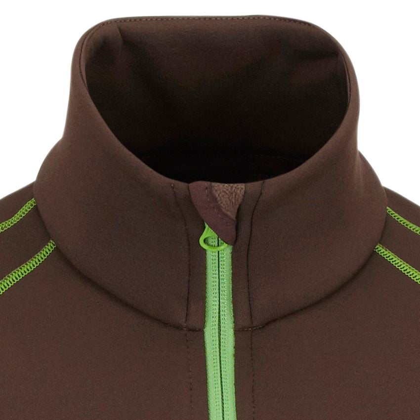 Tričká, pulóvre a košele: Funkčný sveter thermo stretch e.s.motion 2020 + gaštanová/morská zelená 2