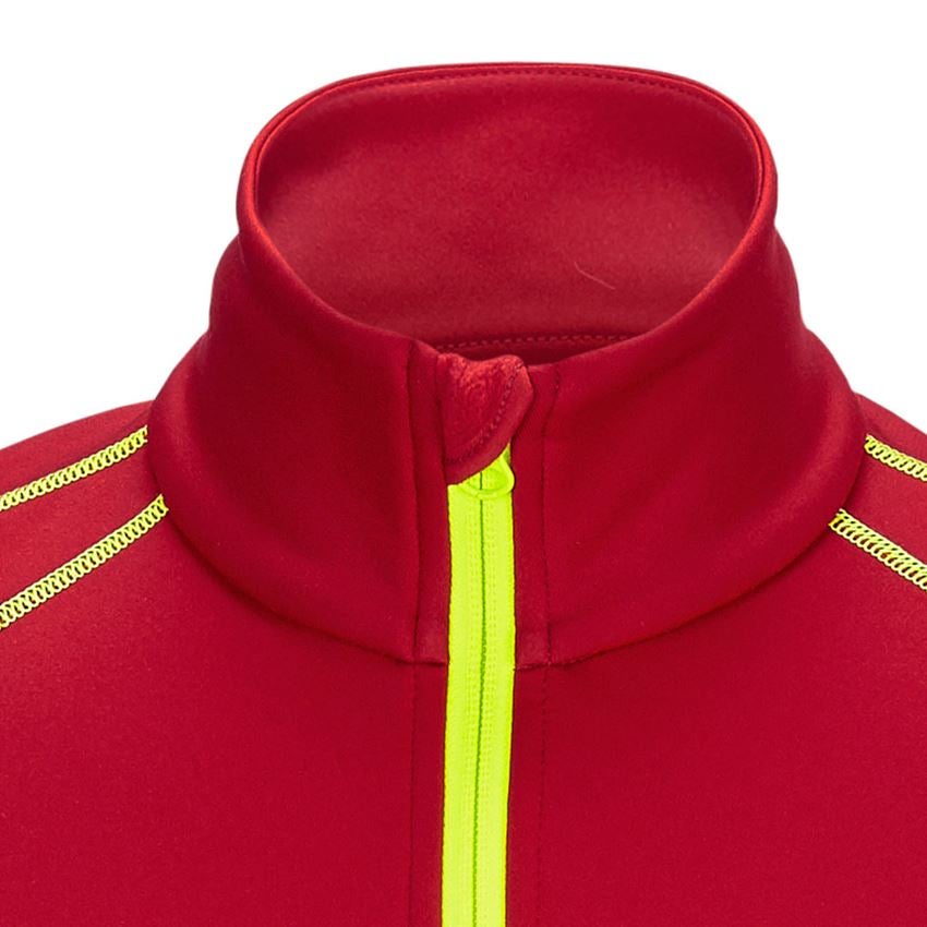 Tričká, pulóvre a košele: Funkčný sveter thermo stretch e.s.motion 2020 + ohnivá červená/výstražná žltá 2