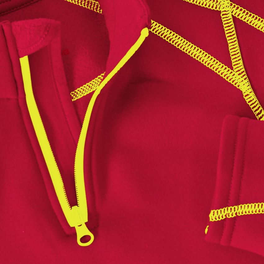 Tričká, pulóvre a košele: Termo strečový funk. sveter e.s.motion 2020,detsk. + ohnivá červená/výstražná žltá 2
