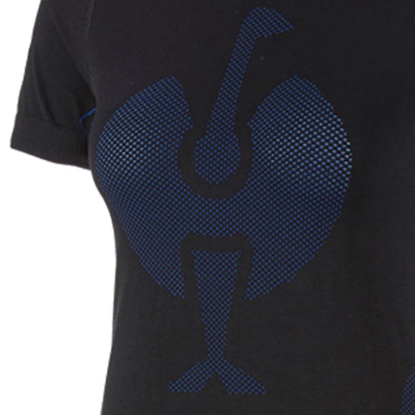 Funkčné spodné prádlo: e.s. Funkčné tričko seamless-warm, dámske + čierna/enciánová modrá 2