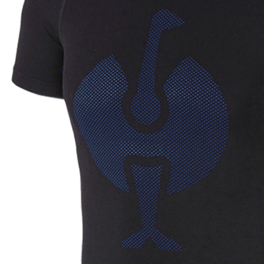 Studená: e.s. Funkčné tričko seamless - warm + čierna/enciánová modrá 2