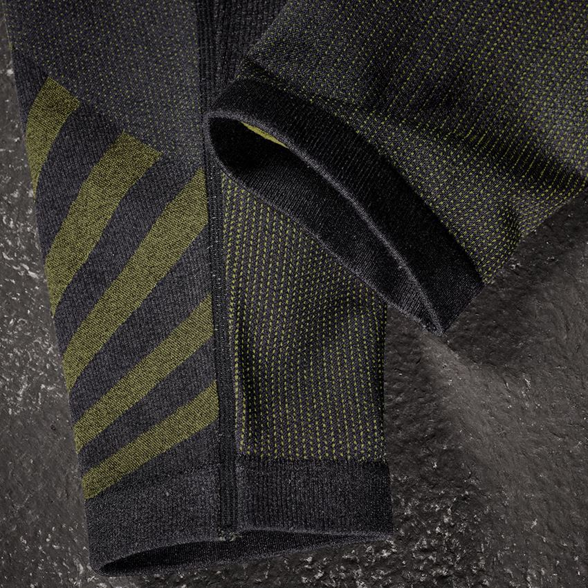 Spodná bielizeň | Termo oblečenie: Funkčné spodky e.s.trail seamless – warm + čierna/acidová žltá 2