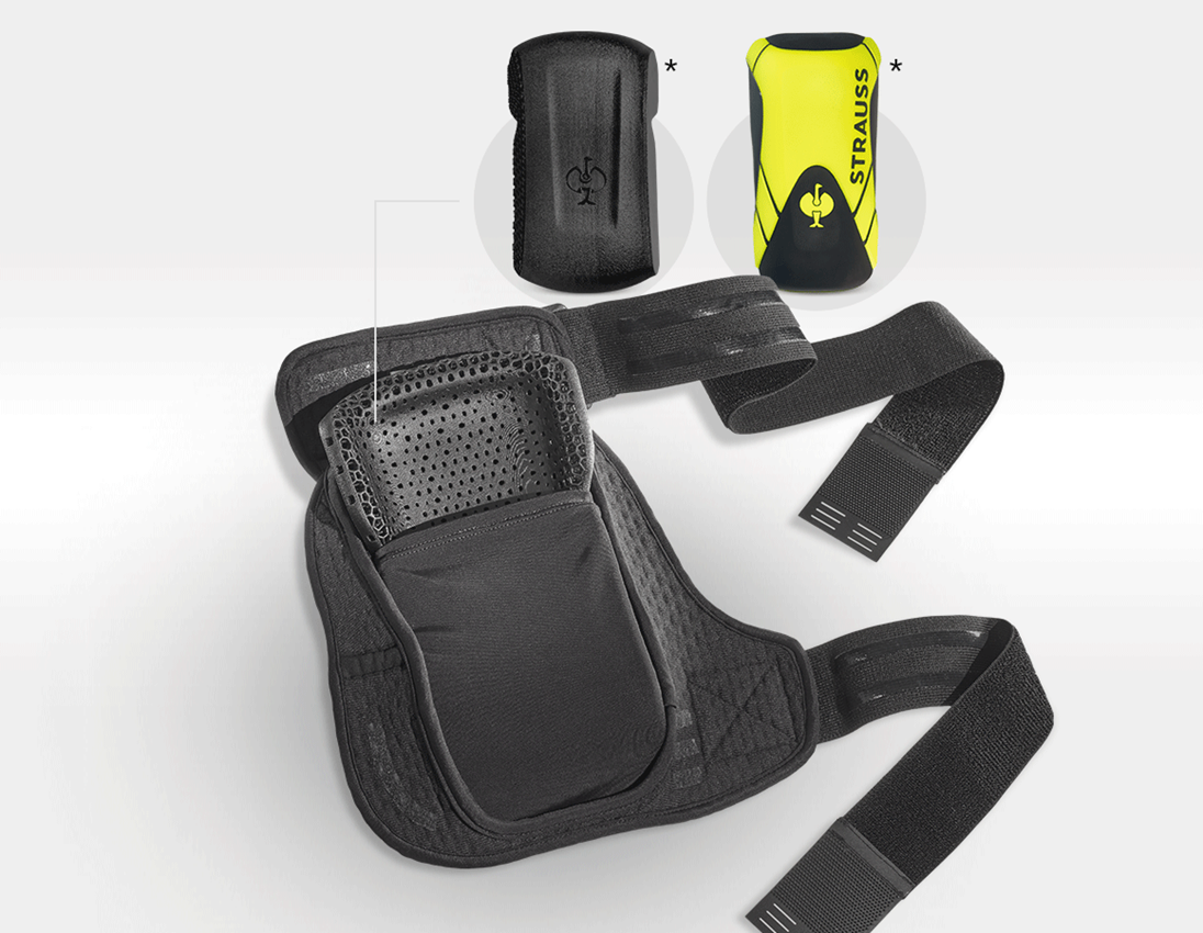 Chrániče kolien: e.s. nákolenné vrecká Pro-Comfort, soft + čierna/čierna 1