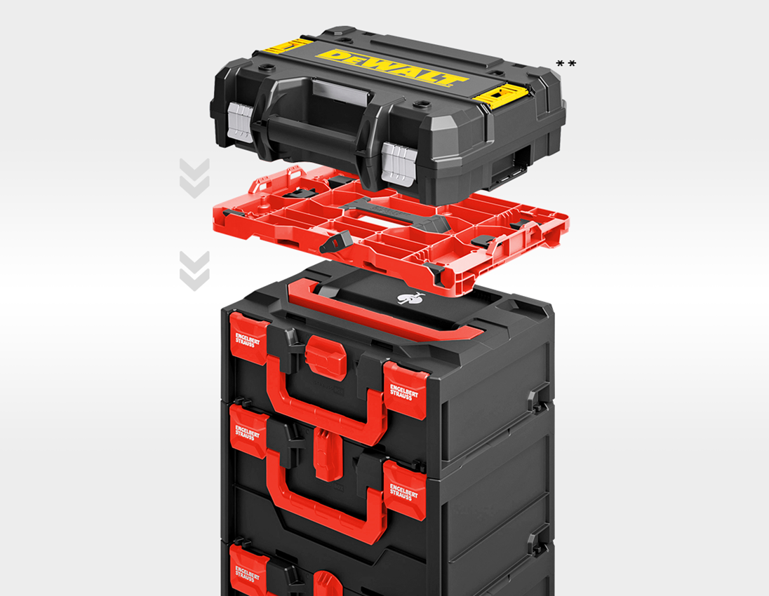 Systém STRAUSSbox: Hybridná adaptérová doska STRAUSSbox + červená/čierna 1