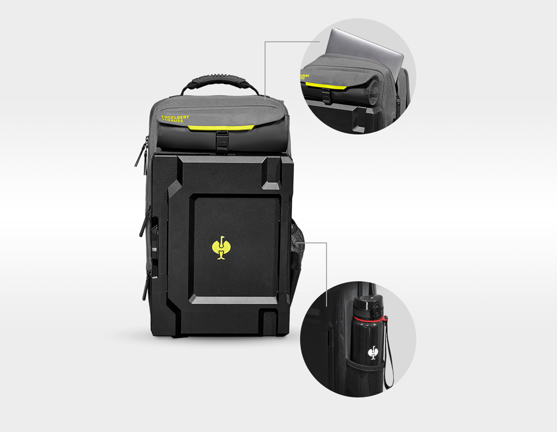Systém STRAUSSbox: STRAUSSbox batoh + čadičovo sivá/acidová žltá 5