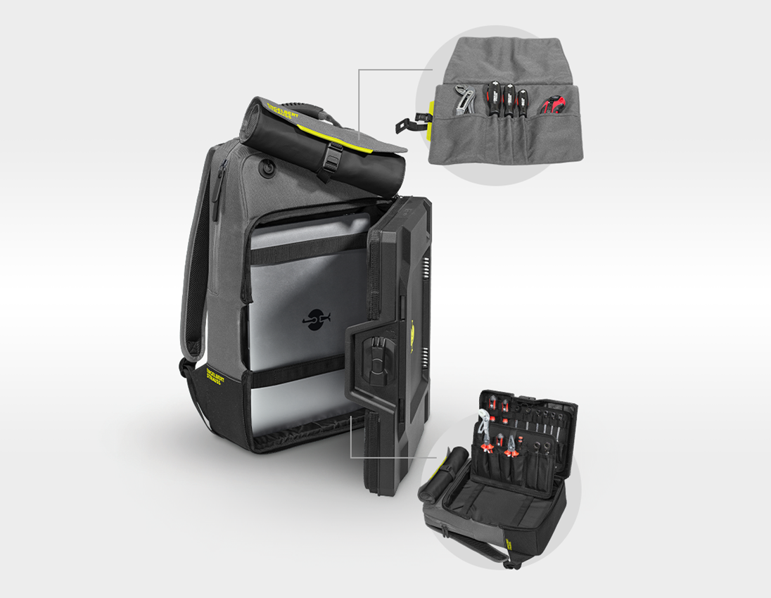 Systém STRAUSSbox: STRAUSSbox batoh + čadičovo sivá/acidová žltá 1
