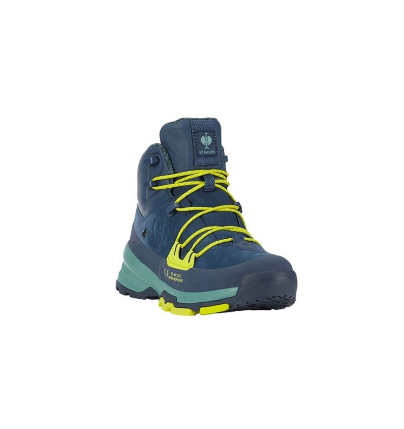 O2: O2 pracovná obuv e.s. Ruma mid + arktická modrá/jarná zelená 1