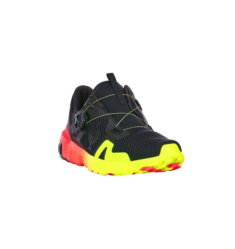 Ostatné pracovné topánky: Viacúčelová obuv e.s. Toledo low + čierna/výstražná červená/výstražná žltá 5
