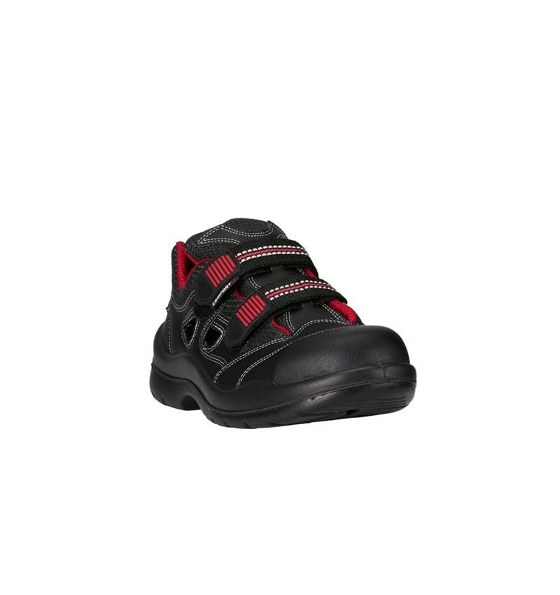 S1P: S1P bezpečnostné sandále Comfort12 + čierna/červená 1