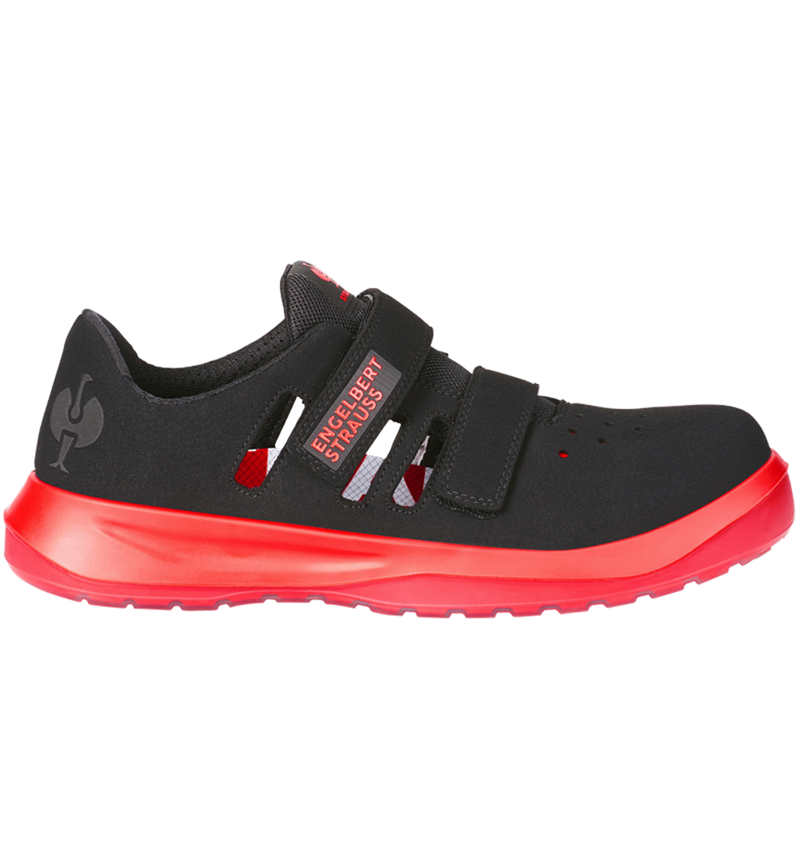 S1P: S1P bezpečnostné sandále e.s. Banco + čierna/solárna červená 1