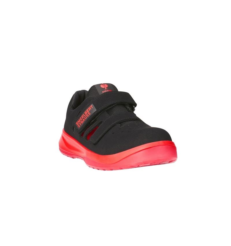 S1P: S1P bezpečnostné sandále e.s. Banco + čierna/solárna červená 2