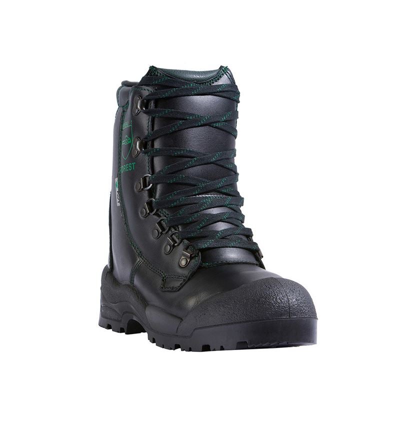 Oblečenie proti porezaniu: S2 lesnícka bezpečnostná obuv Alpin + čierna 1