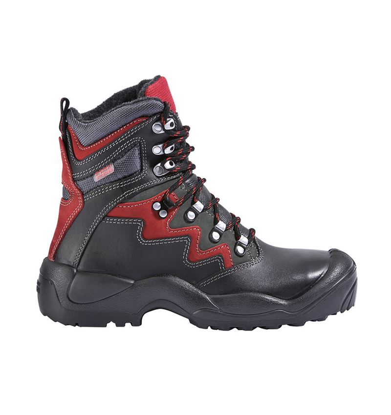 S3: S3 zimná vysoká bezpečnostná obuv Lech + čierna/antracitová/červená