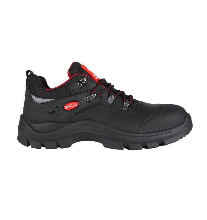 Strechári / Tesári / Pokrývač obuv: S3 bezpečnostné poltopánky Andrew + čierna/červená 2
