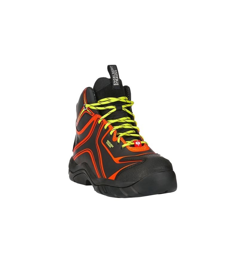 Strechári / Tesári / Pokrývač obuv: e.s. S3 bezpečnostná obuv Kajam + čierna/výstražná oranžová/výstražná žltá 3