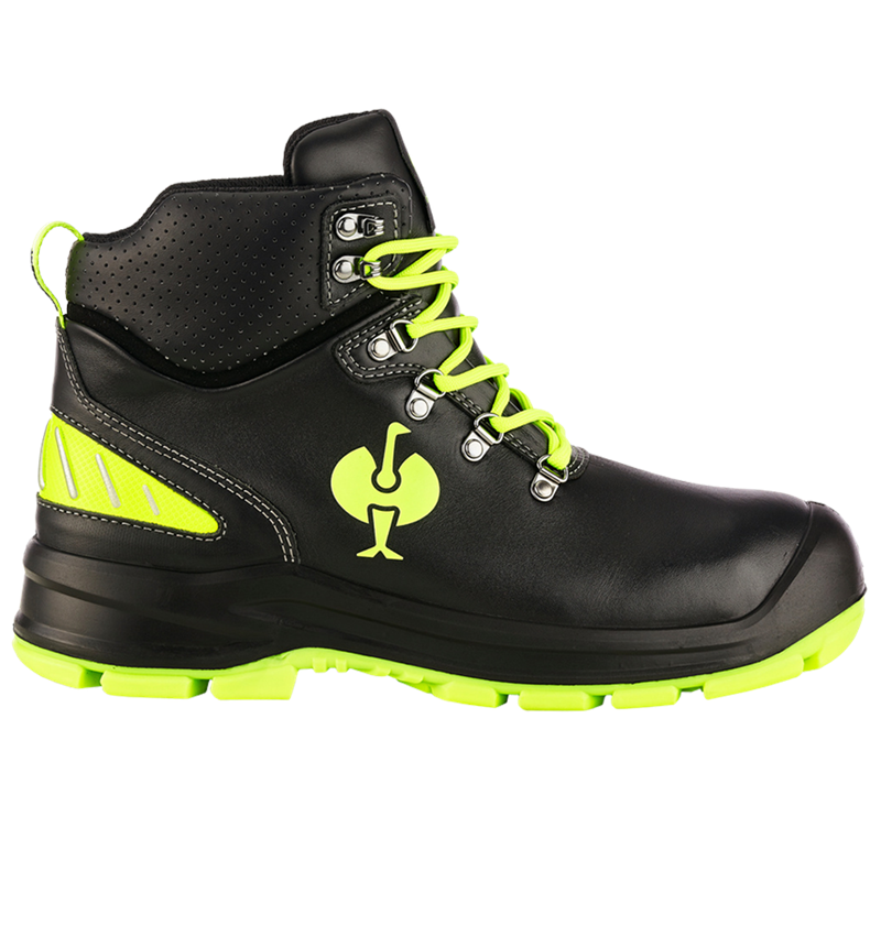 S3: S3 bezpečnostná obuv e.s. Umbriel II mid + čierna/výstražná žltá 1