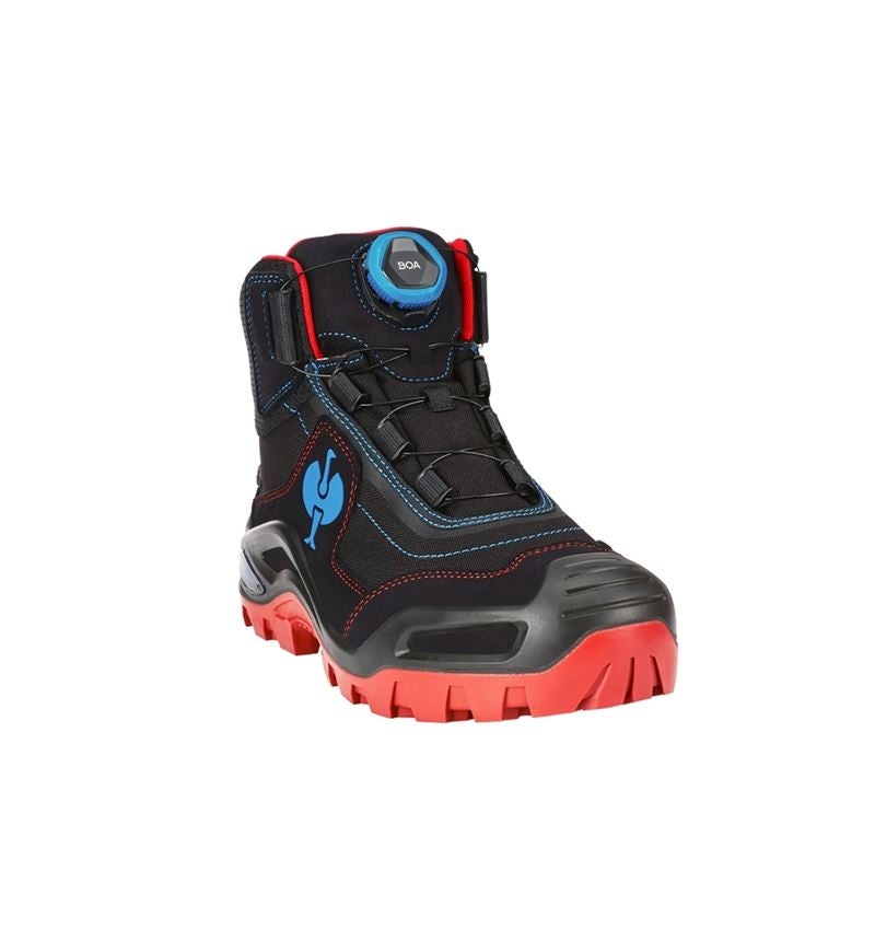 S3: e.s. S3 bezpečnostná obuv Kastra II mid + čierna/ohnivá červená/enciánová modrá 3
