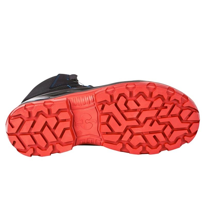 S3: e.s. S3 bezpečnostná obuv Kastra II mid + čierna/ohnivá červená/enciánová modrá 4