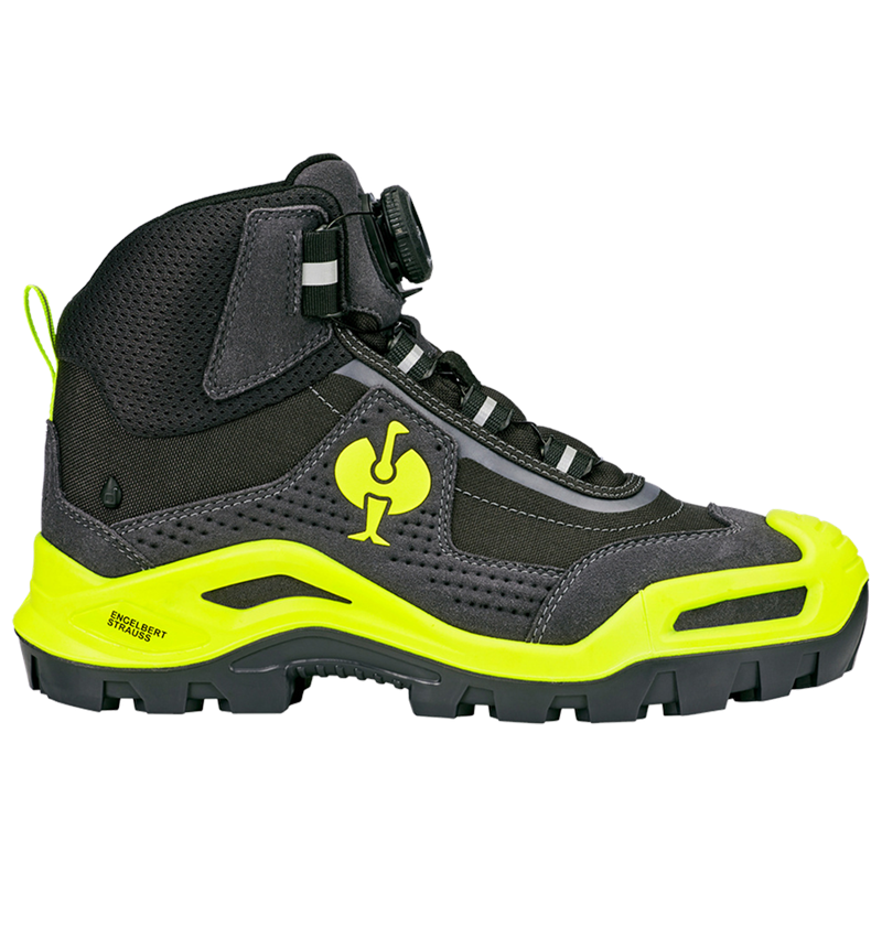 S3: e.s. S3 bezpečnostná obuv Kastra II mid + antracitová/výstražná žltá 4