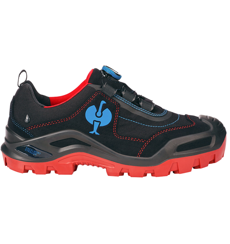 S3: S3 Bezpečnostná obuv e.s. Kastra II low + čierna/ohnivá červená/enciánová modrá 1