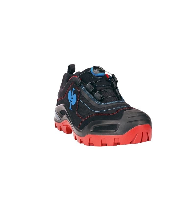 S3: S3 Bezpečnostná obuv e.s. Kastra II low + čierna/ohnivá červená/enciánová modrá 2