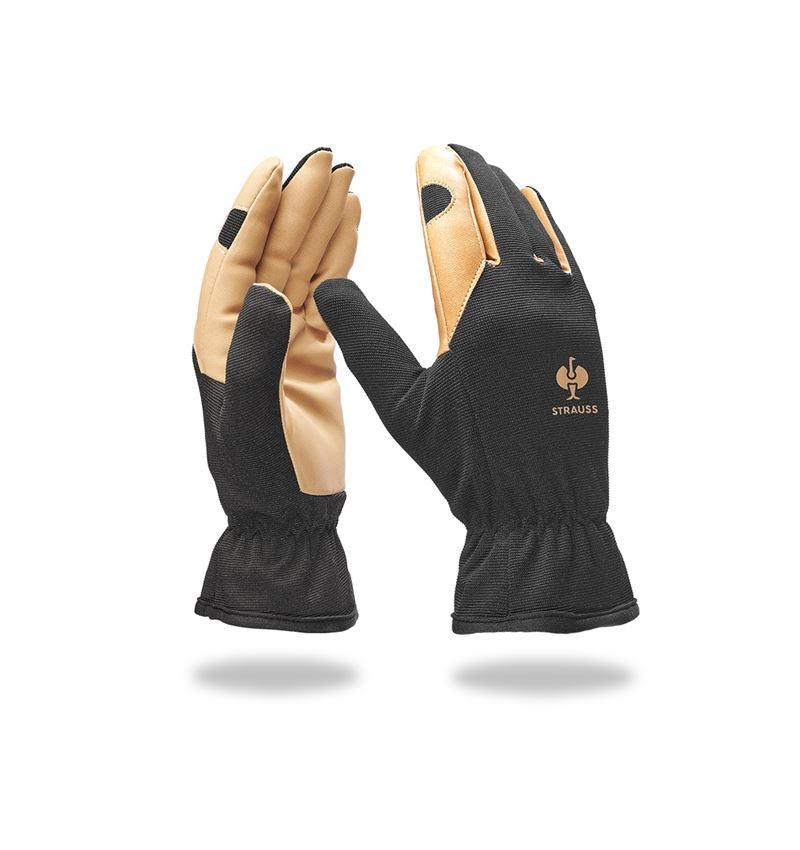 Hybridné: Montážne rukavice Intense light + čierna/hnedá